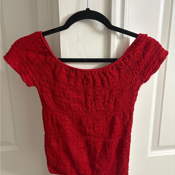 Brandy Melville Tops - Brandy Melville Red Smocked Women's Top